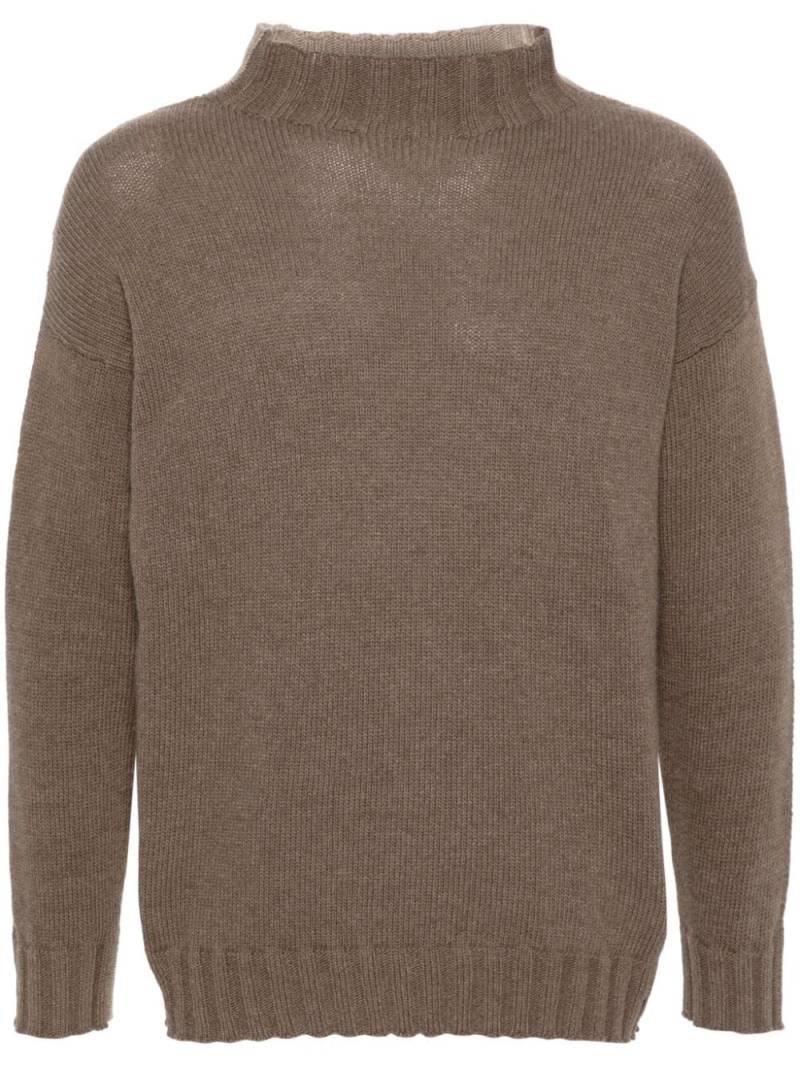 Tagliatore high-neck wool jumper - Brown von Tagliatore