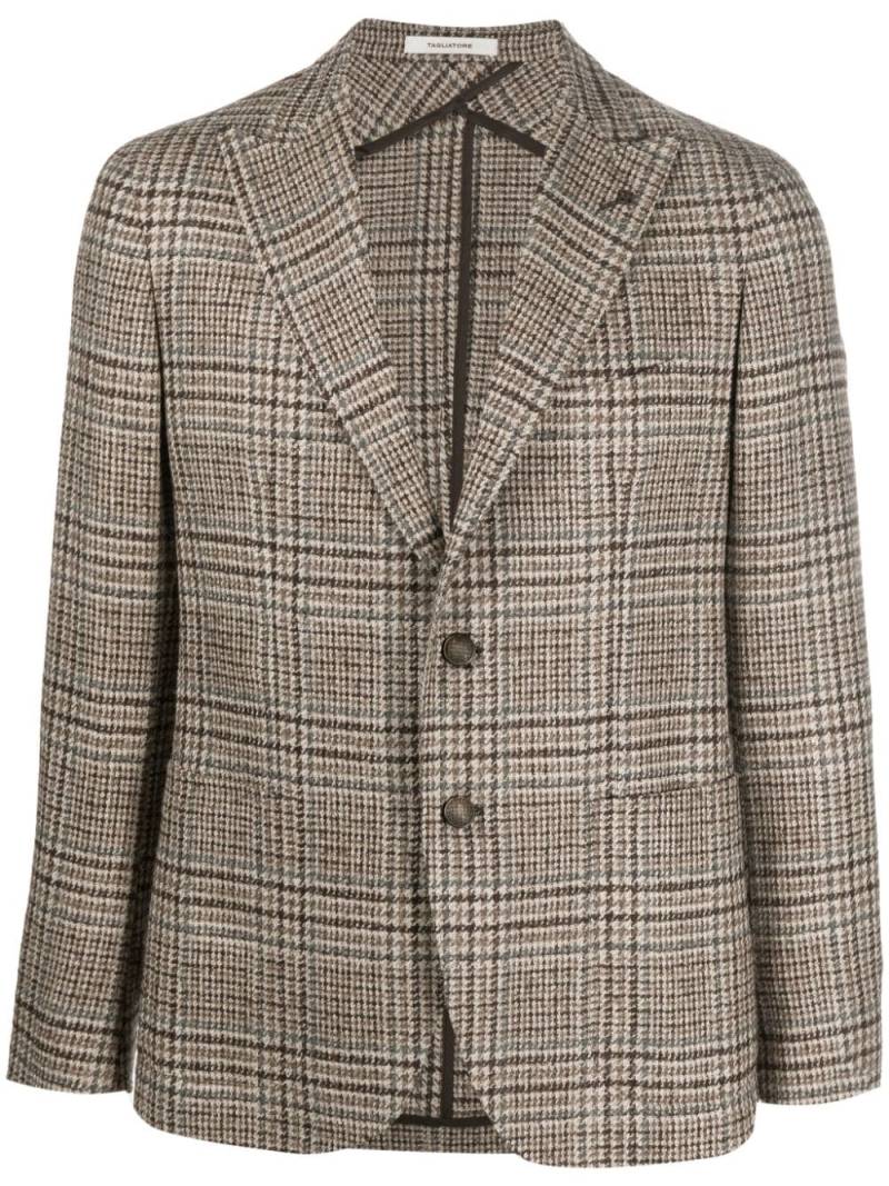 Tagliatore houndstooth-pattern single-breasted blazer - Brown von Tagliatore