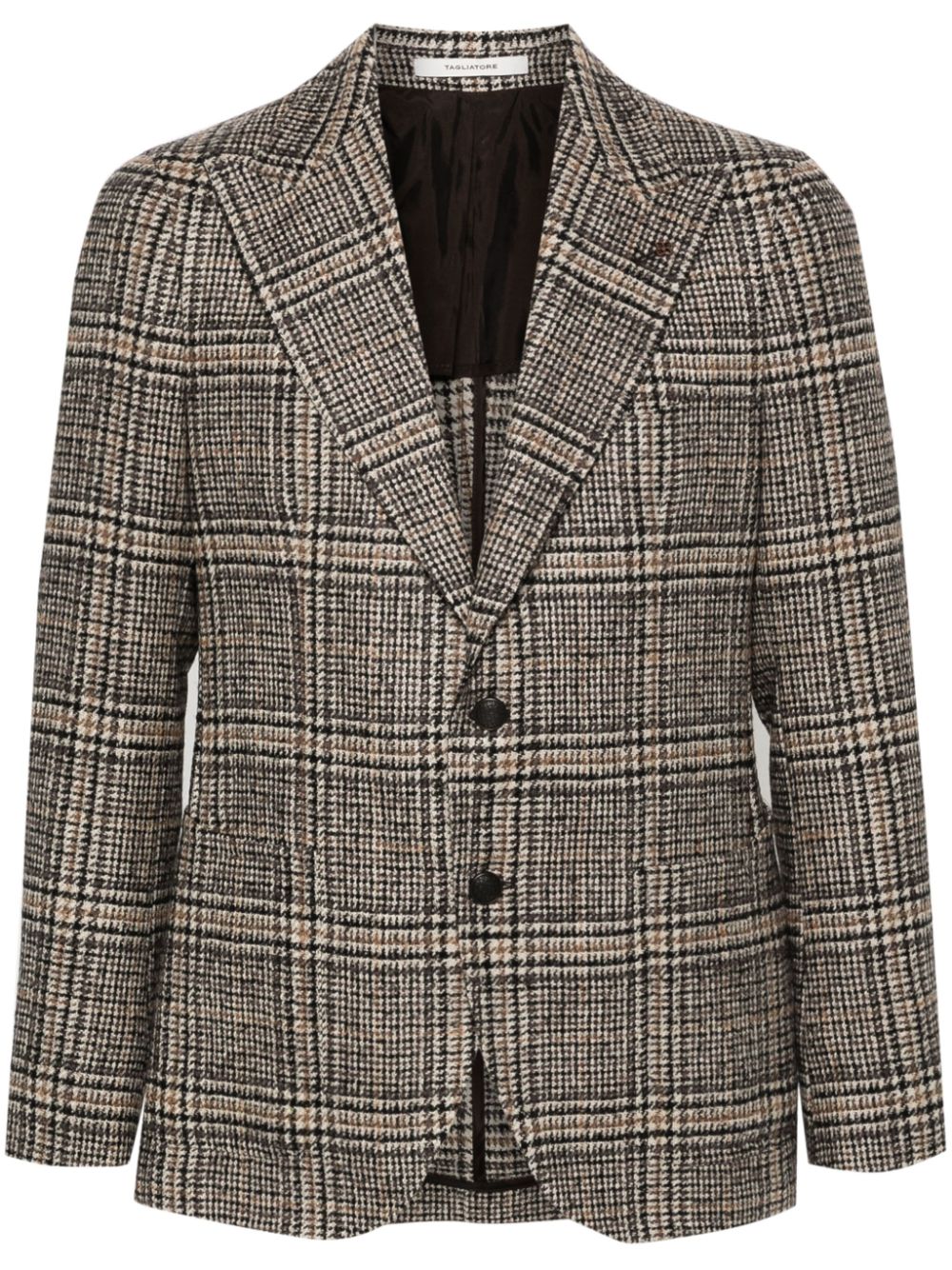 Tagliatore houndstooth single-breasted blazer - Neutrals von Tagliatore