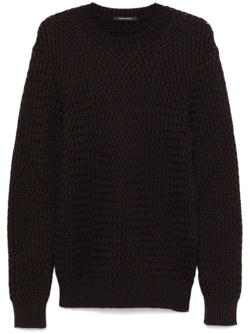 Tagliatore interwoven sweater - Brown von Tagliatore