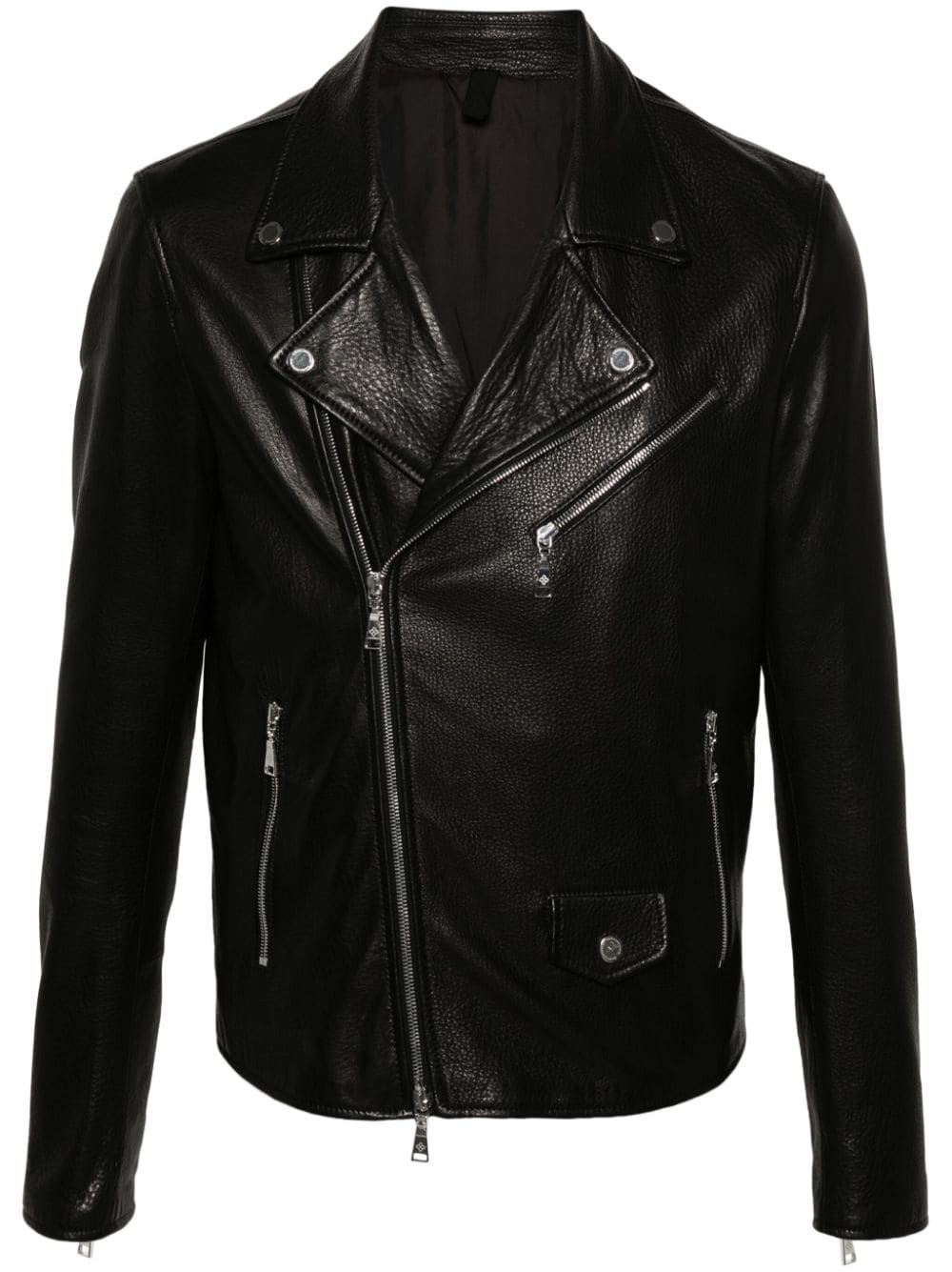 Tagliatore leather biker jacket - Black von Tagliatore