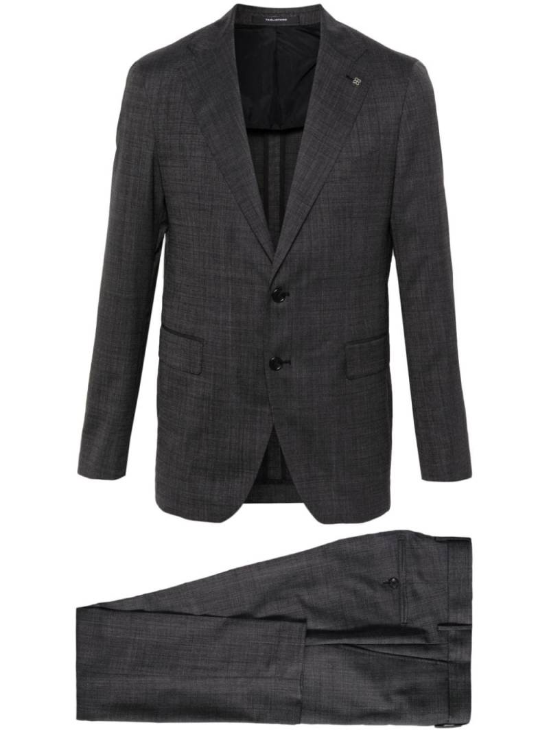 Tagliatore logo-plaque peak-lapels single-breasted blazer - Grey von Tagliatore