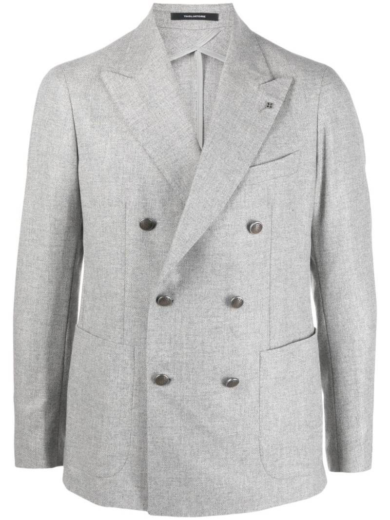 Tagliatore notched-lapel double-breasted blazer - Grey von Tagliatore