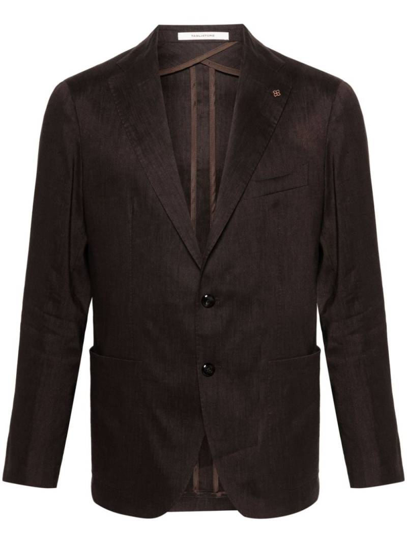 Tagliatore notched-lapels single-breasted blazer - Brown von Tagliatore