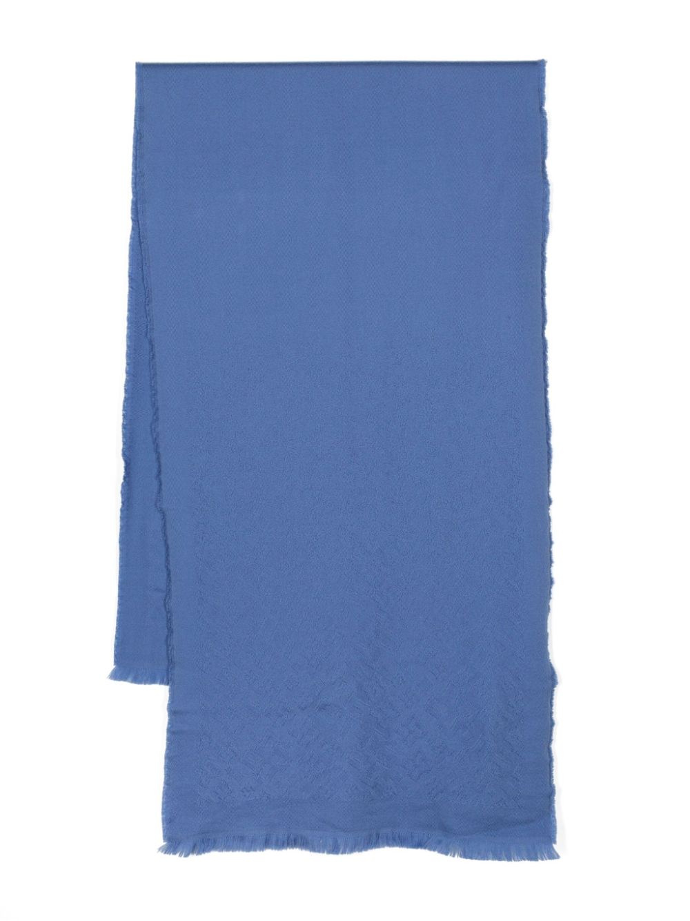 Tagliatore patterned-jacquard wool scarf - Blue von Tagliatore