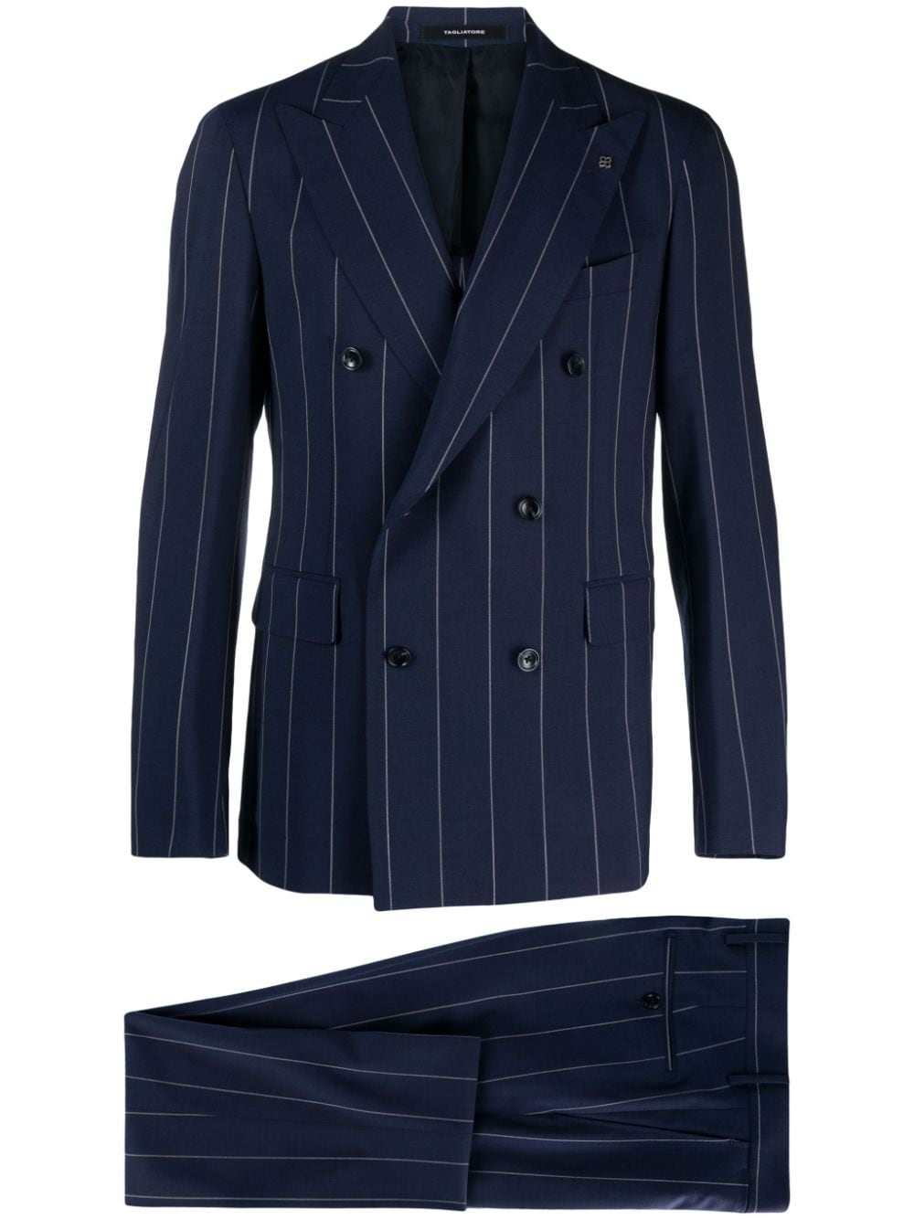 Tagliatore pinstripe double-breasted suit - Blue von Tagliatore