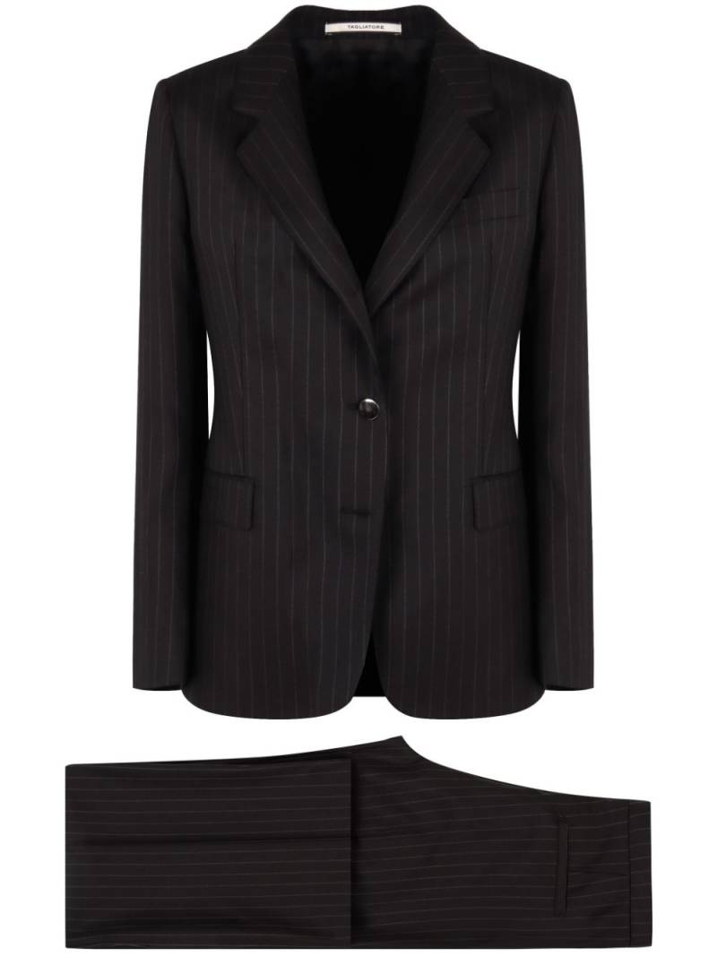 Tagliatore pinstripe single-breasted suit - Black von Tagliatore