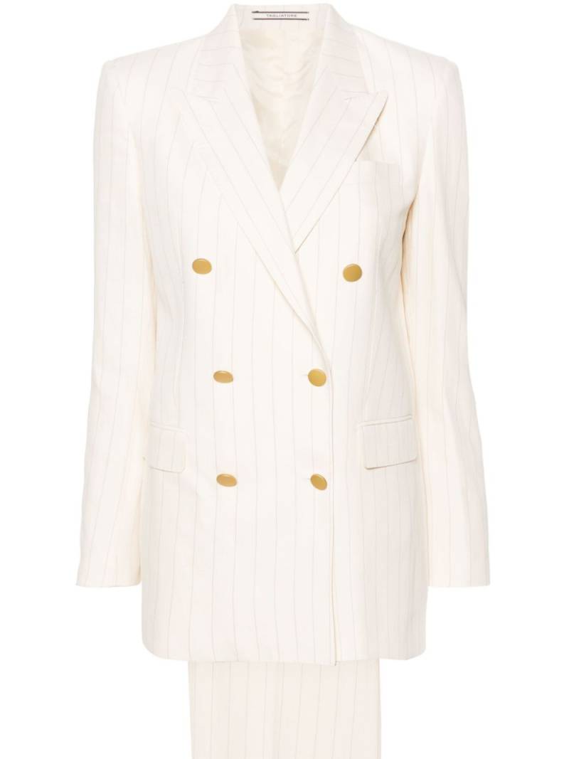 Tagliatore pinstriped double-breasted suit - Neutrals von Tagliatore