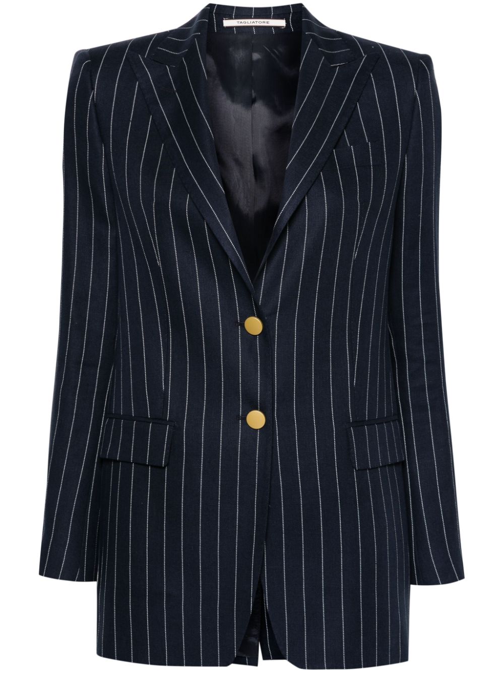 Tagliatore pinstriped single-breasted blazer - Blue von Tagliatore