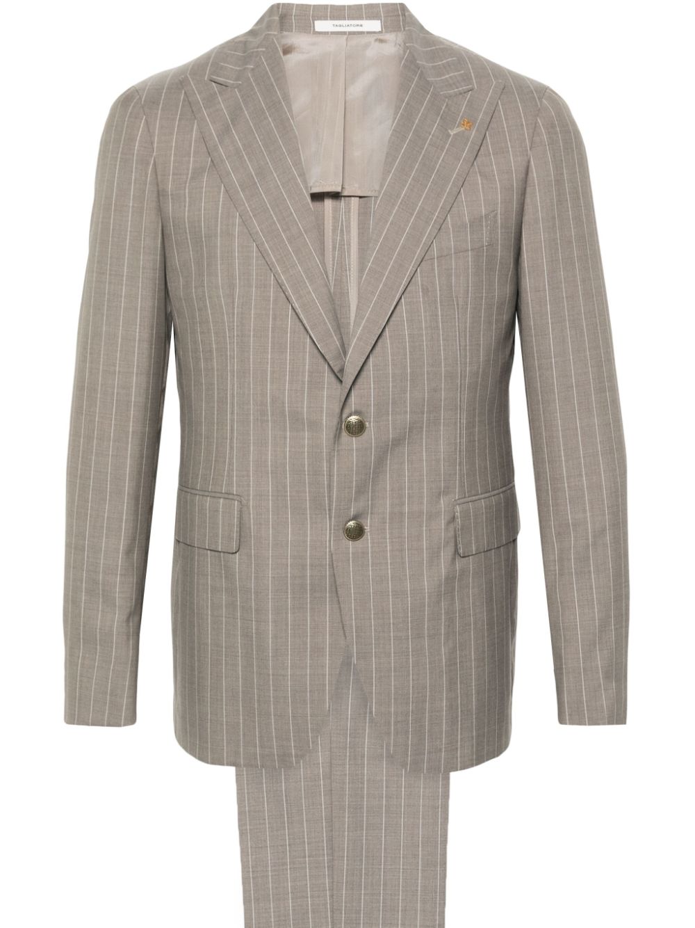 Tagliatore pinstriped single-breasted suit - Neutrals von Tagliatore