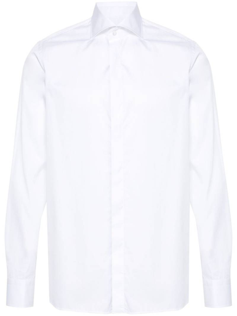 Tagliatore poplin cotton shirt - White von Tagliatore