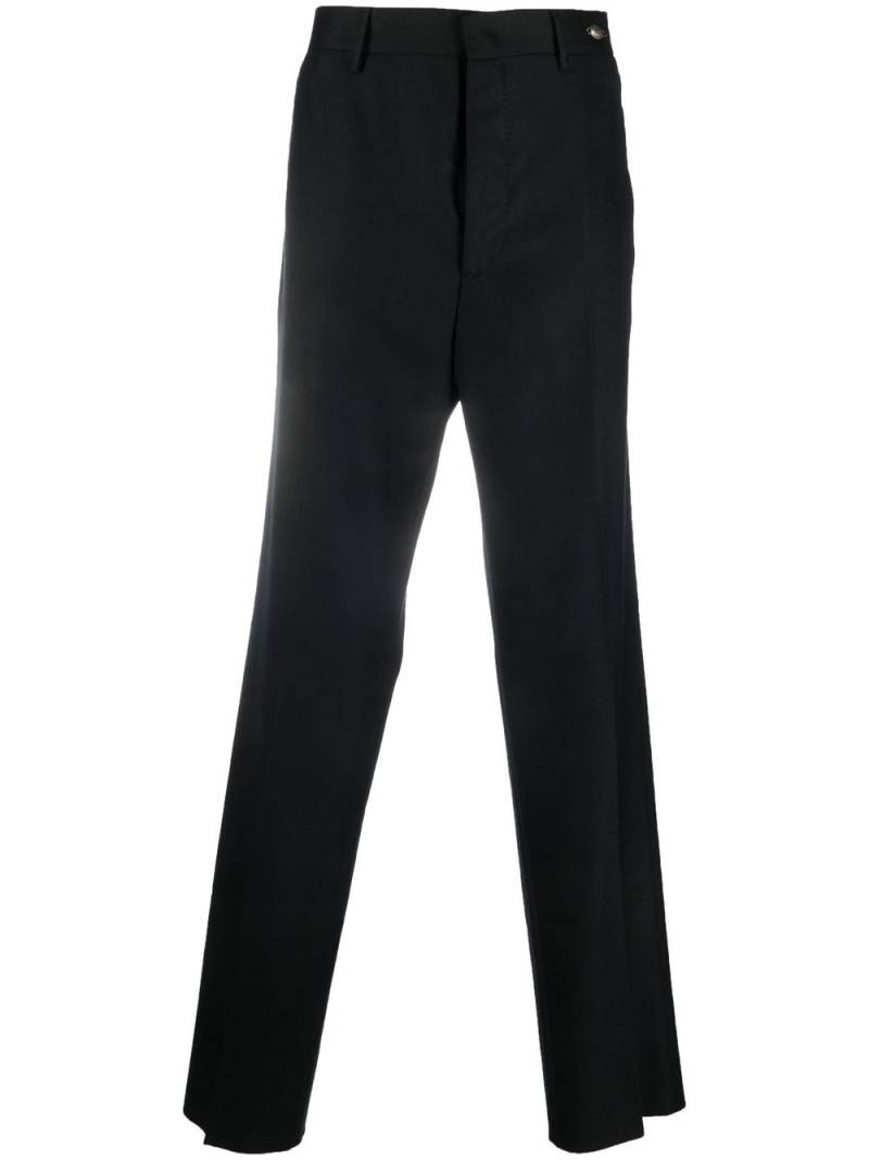 Tagliatore raw-hem straight-leg trousers - Black von Tagliatore