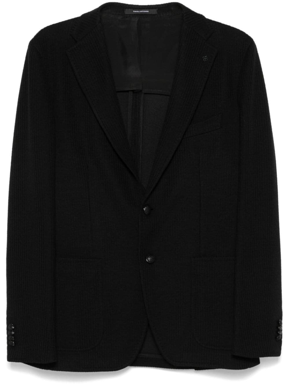 Tagliatore ribbed-knitted blazer - Black von Tagliatore