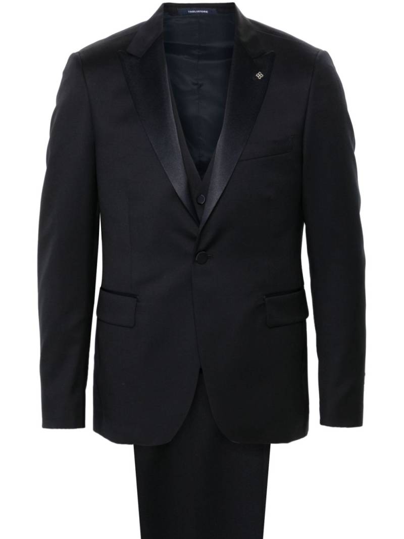 Tagliatore satin-trim dinner suit - Blue von Tagliatore