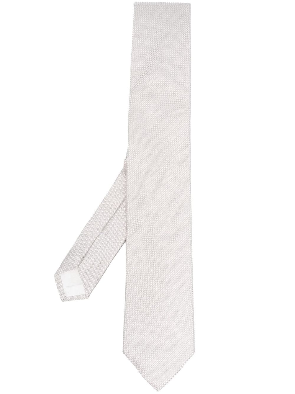 Tagliatore silk pointed-tip tie - Grey von Tagliatore