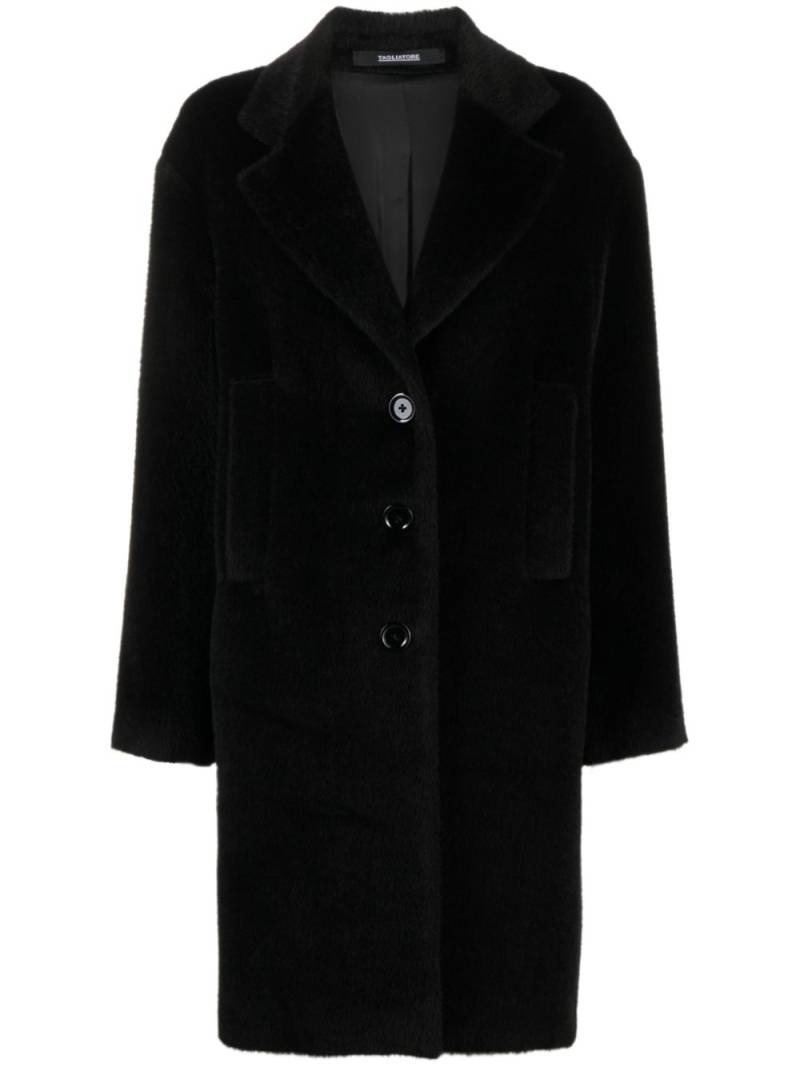 Tagliatore single-breasted alpaca wool midi coat - Black von Tagliatore