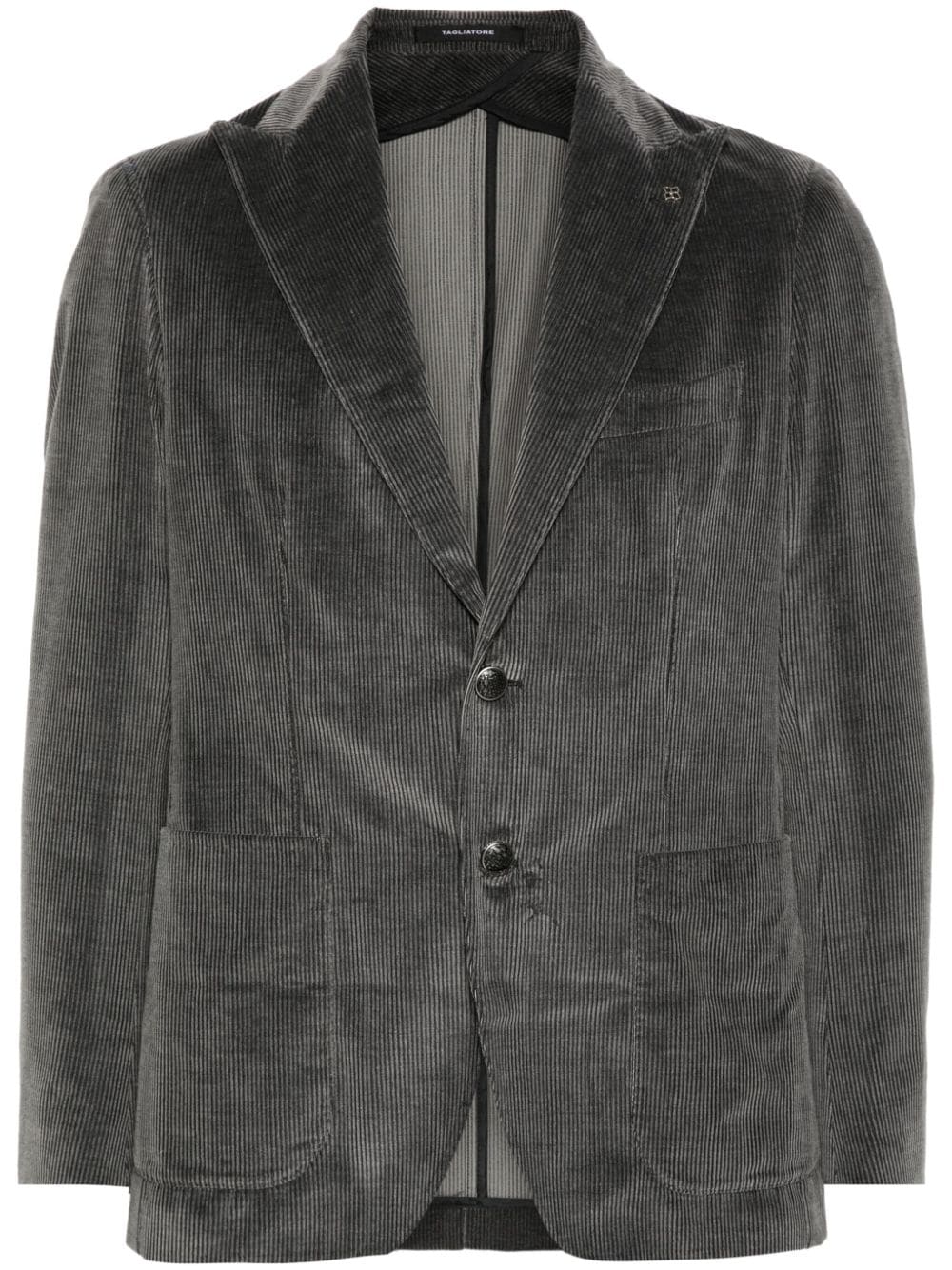 Tagliatore single-breasted corduroy blazer - Grey von Tagliatore