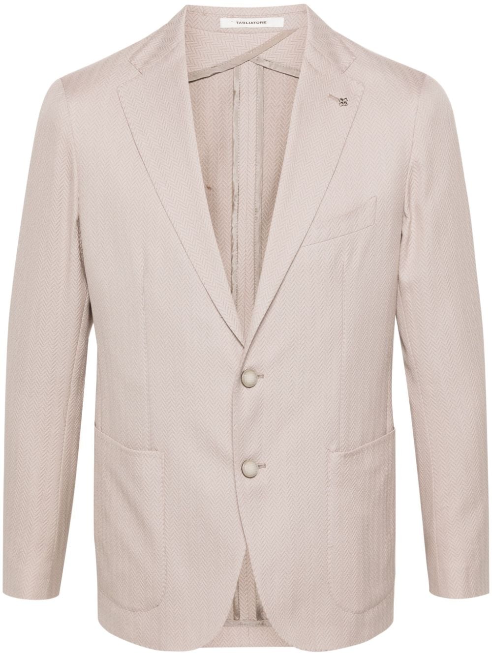 Tagliatore single-breasted herringbone blazer - Neutrals von Tagliatore