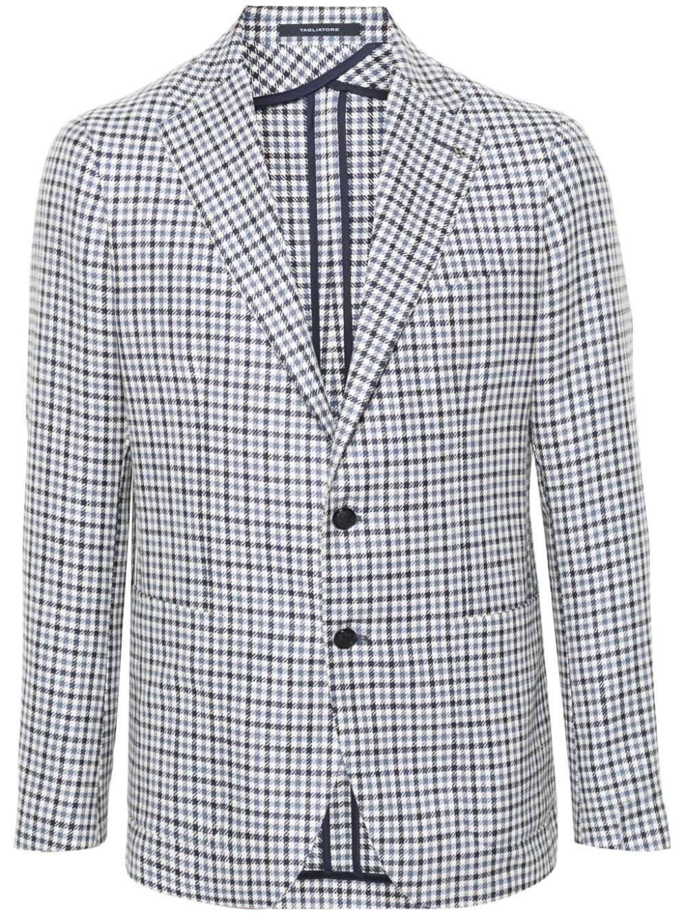 Tagliatore single-breasted houndstooth blazer - Blue von Tagliatore