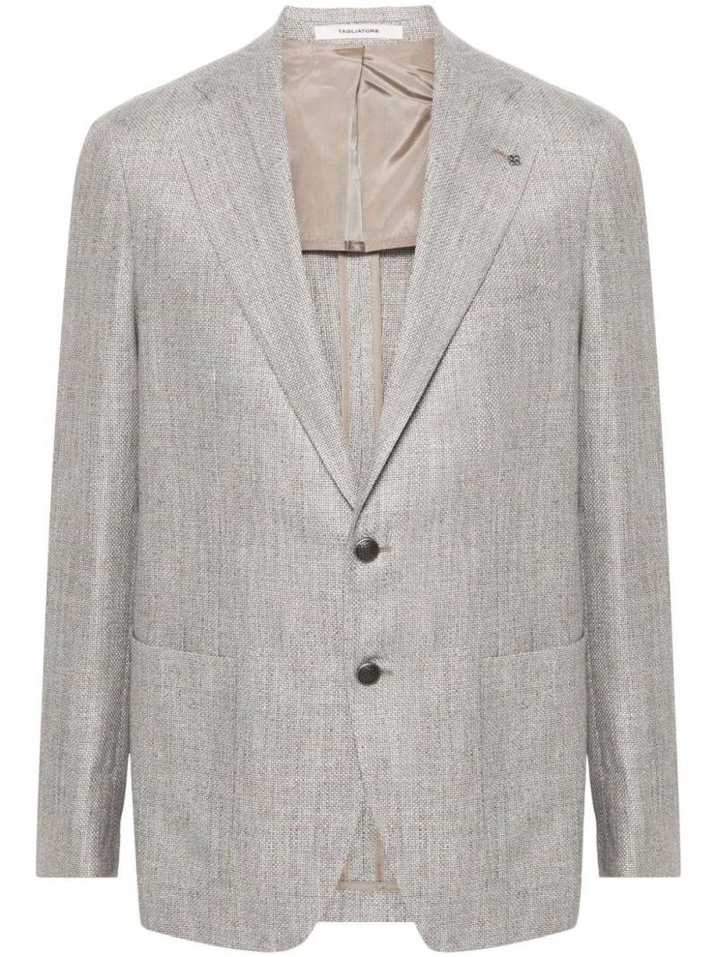 Tagliatore single-breasted interwoven blazer - Grey von Tagliatore