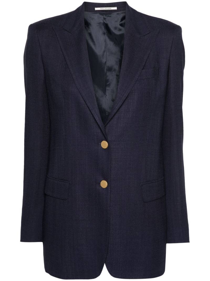 Tagliatore single-breasted jacquard blazer - Blue von Tagliatore