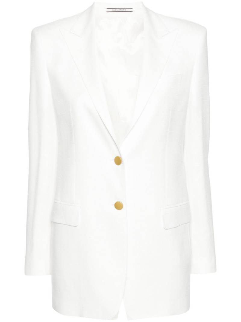 Tagliatore single-breasted jacquard blazer - White von Tagliatore