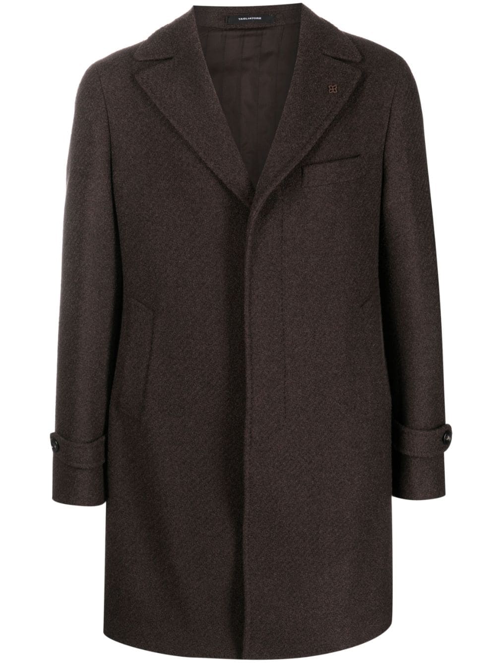 Tagliatore single-breasted notched coat - Brown von Tagliatore