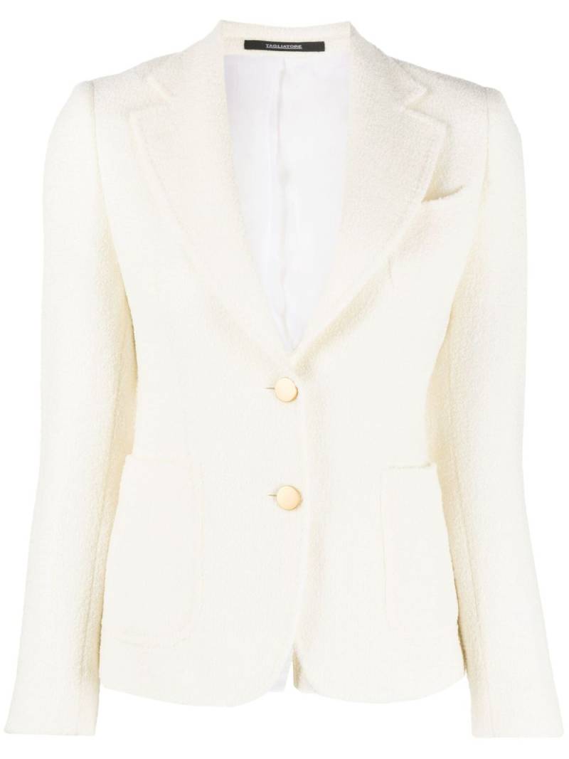 Tagliatore single-breasted bouclé blazer - White von Tagliatore