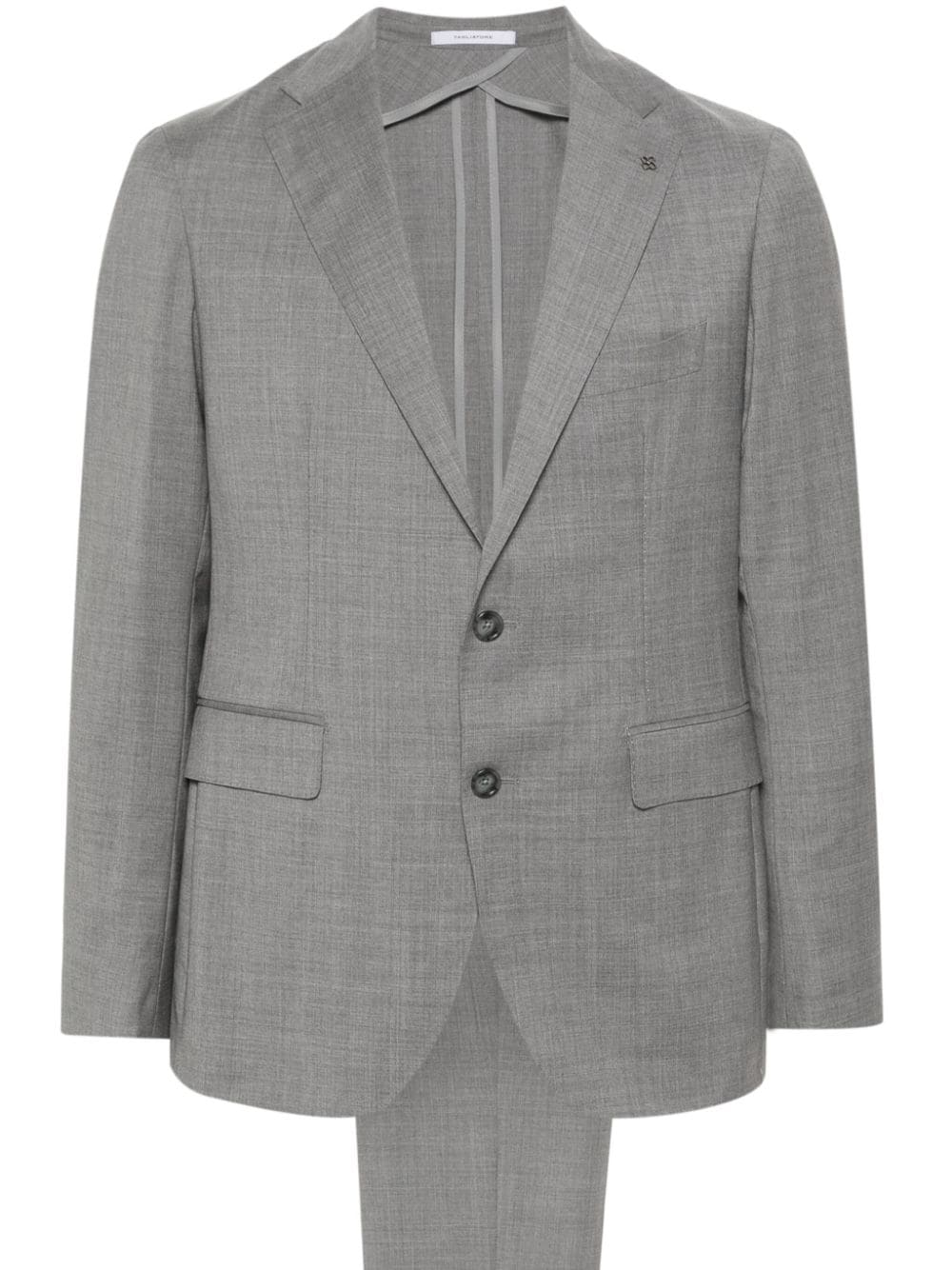 Tagliatore single-breasted virgin wool blazer - Grey von Tagliatore