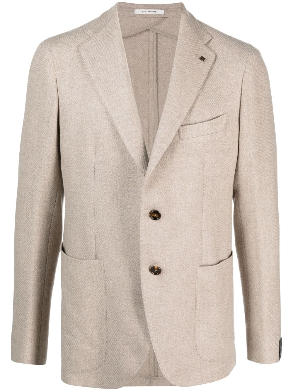 Tagliatore single-breasted virgin wool-blend blazer - Neutrals von Tagliatore