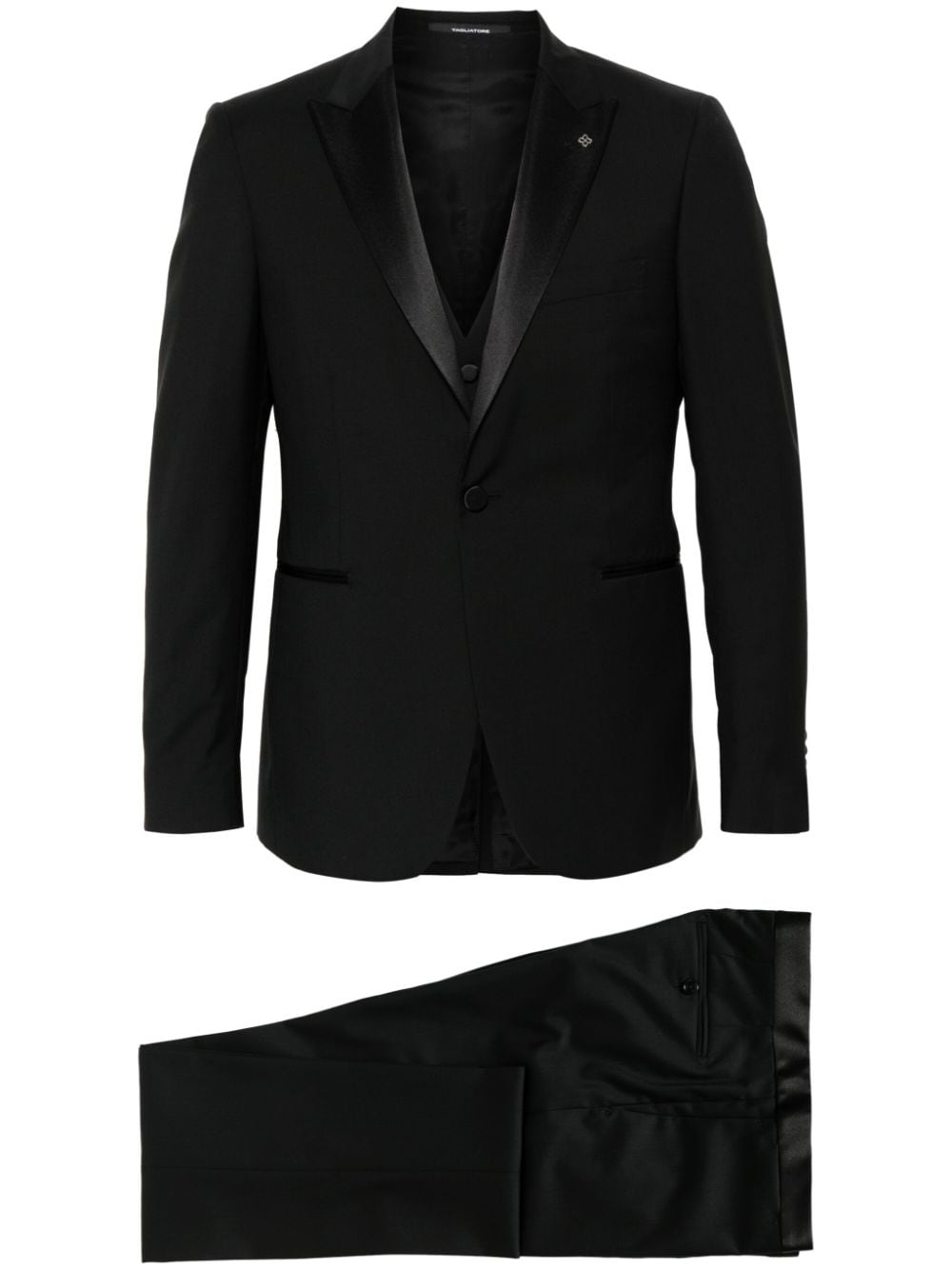 Tagliatore single-breasted virgin-wool suit - Black von Tagliatore