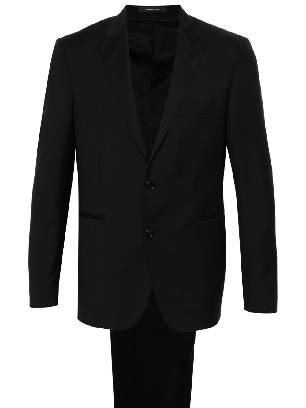 Tagliatore single-breasted virgin wool suit - Black von Tagliatore