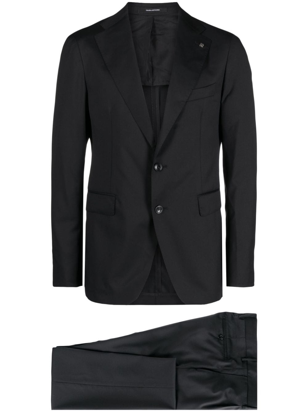 Tagliatore single-breasted virgin wool suit - Black von Tagliatore