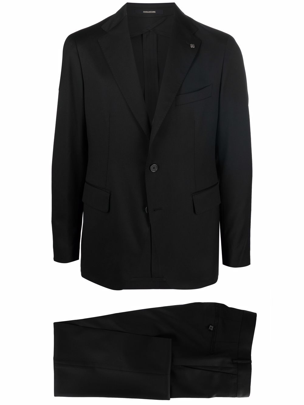 Tagliatore single-breasted virgin wool suit - Black von Tagliatore