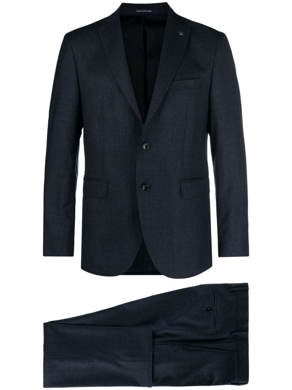 Tagliatore single-breasted virgin wool suit - Blue von Tagliatore