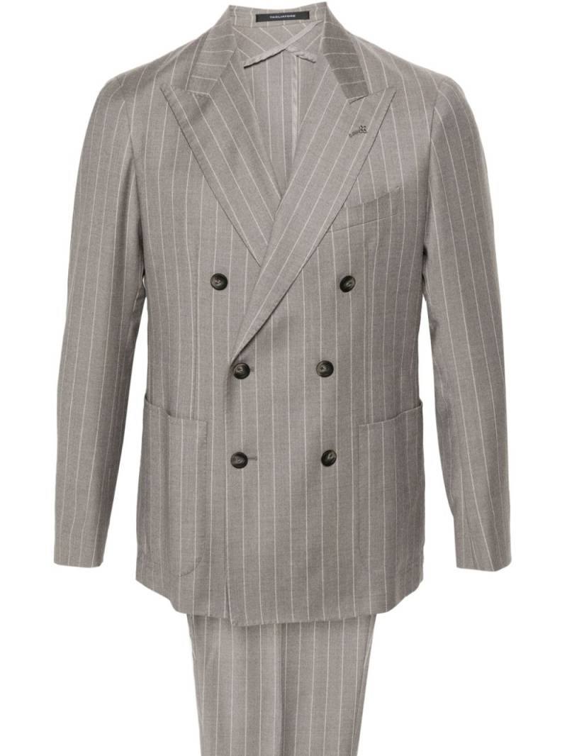 Tagliatore striped double-breasted suit - Grey von Tagliatore