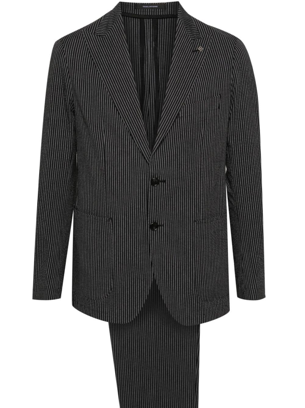 Tagliatore striped single-breasted suit - Black von Tagliatore