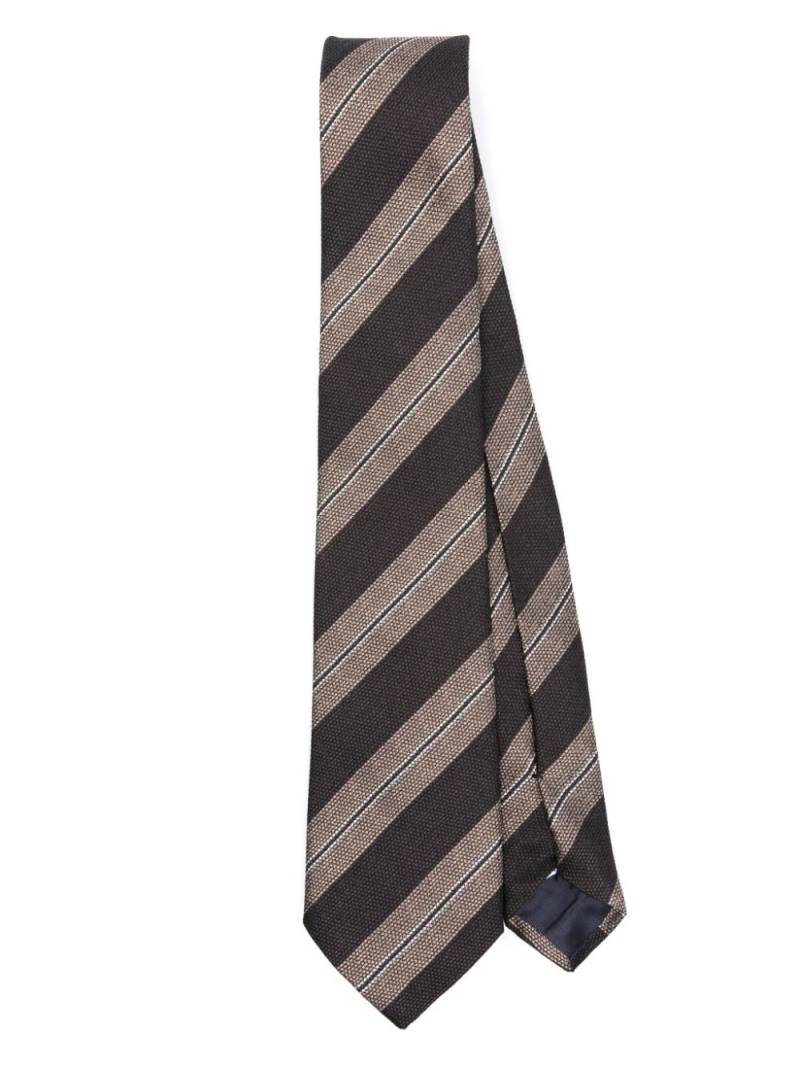 Tagliatore striped tie - Brown von Tagliatore