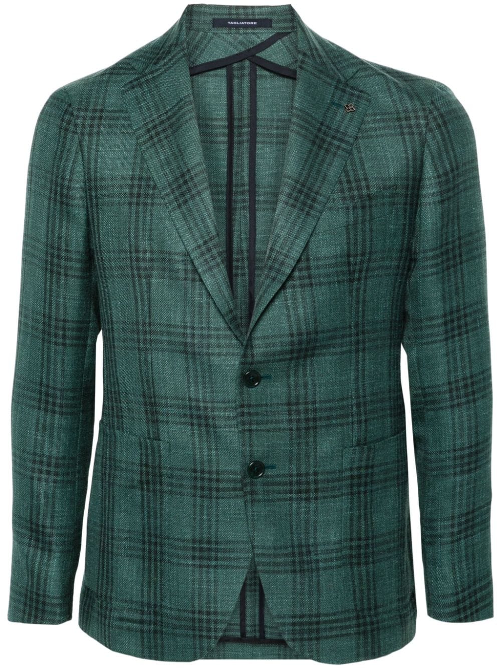 Tagliatore tartan-check single-breasted blazer - Green von Tagliatore