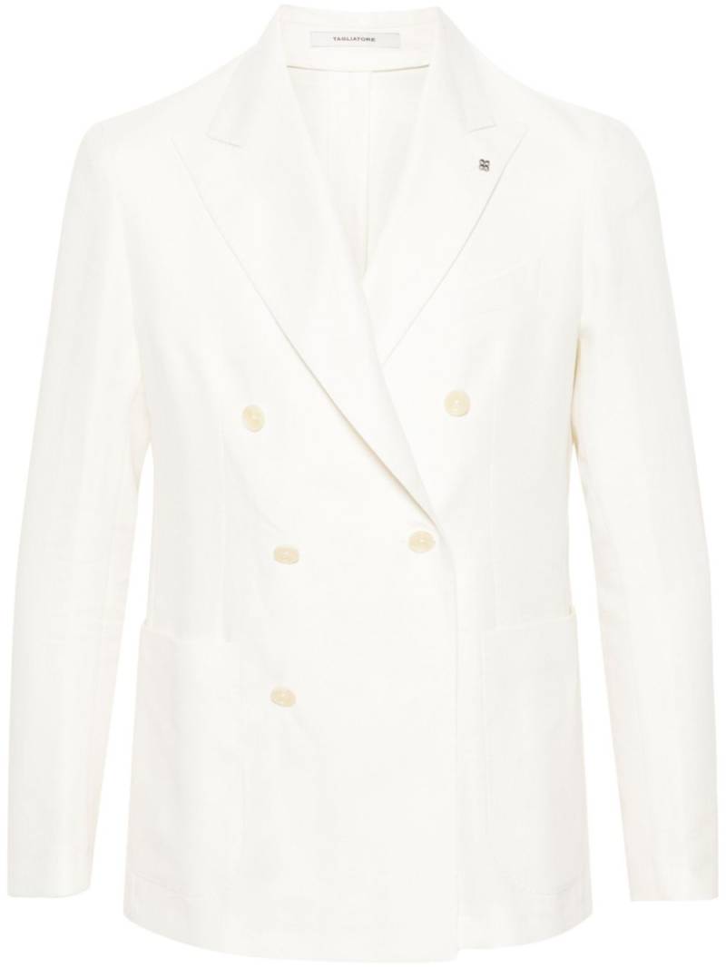 Tagliatore textured-finish double-breasted blazer - White von Tagliatore