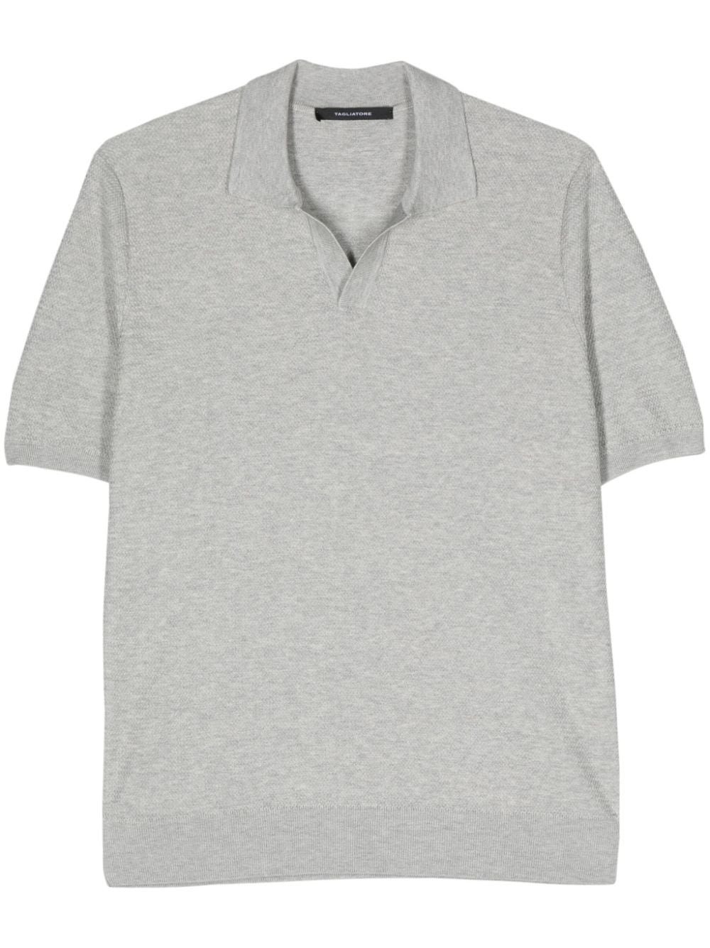Tagliatore textured polo shirt - Grey von Tagliatore