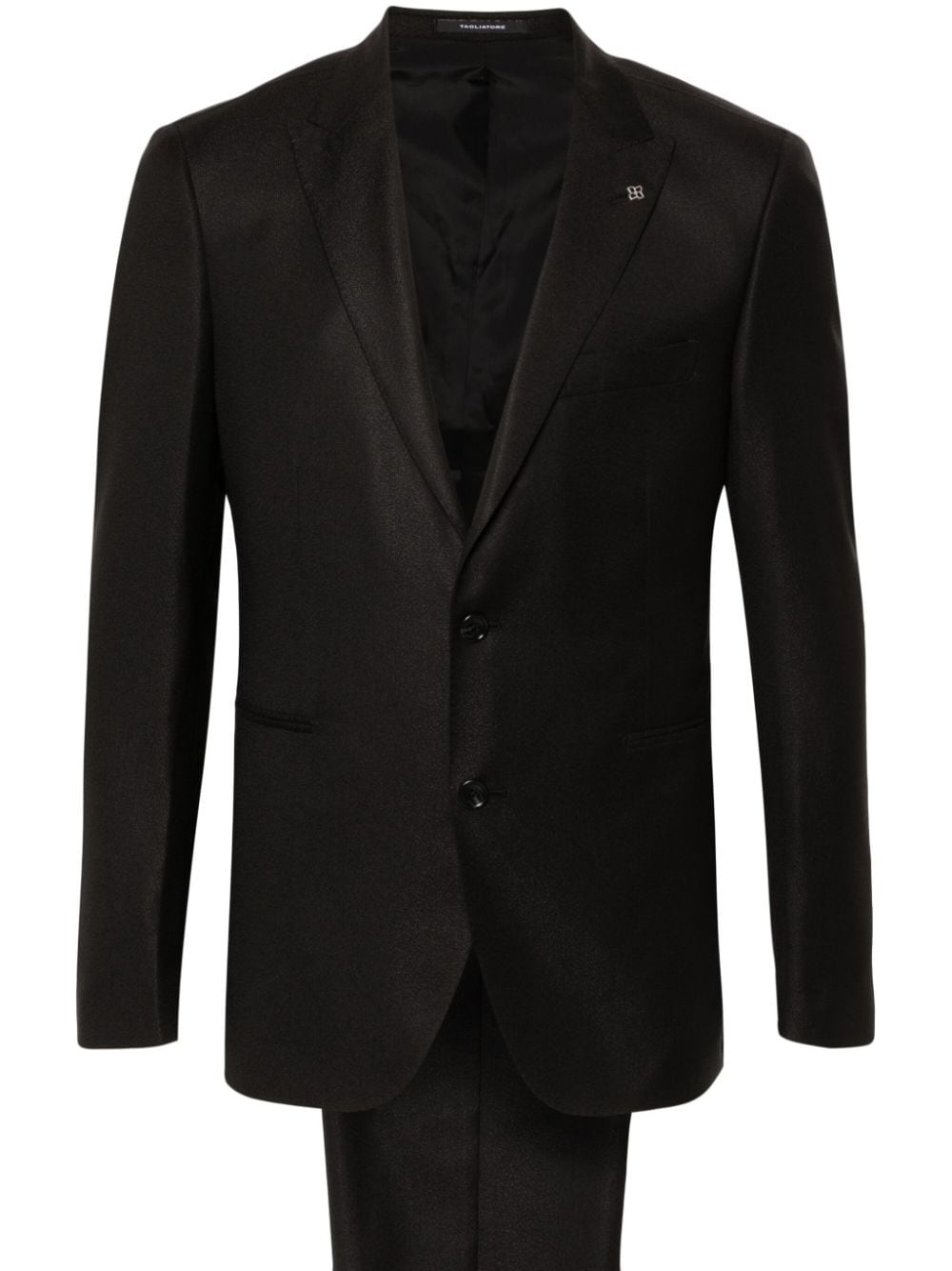 Tagliatore textured single-breasted suit - Black von Tagliatore