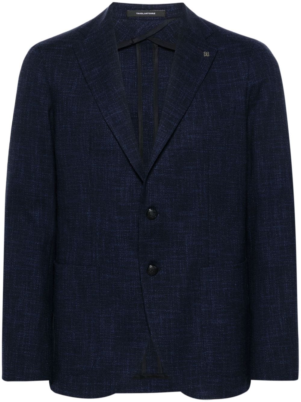 Tagliatore textured wool-blend blazer - Blue von Tagliatore