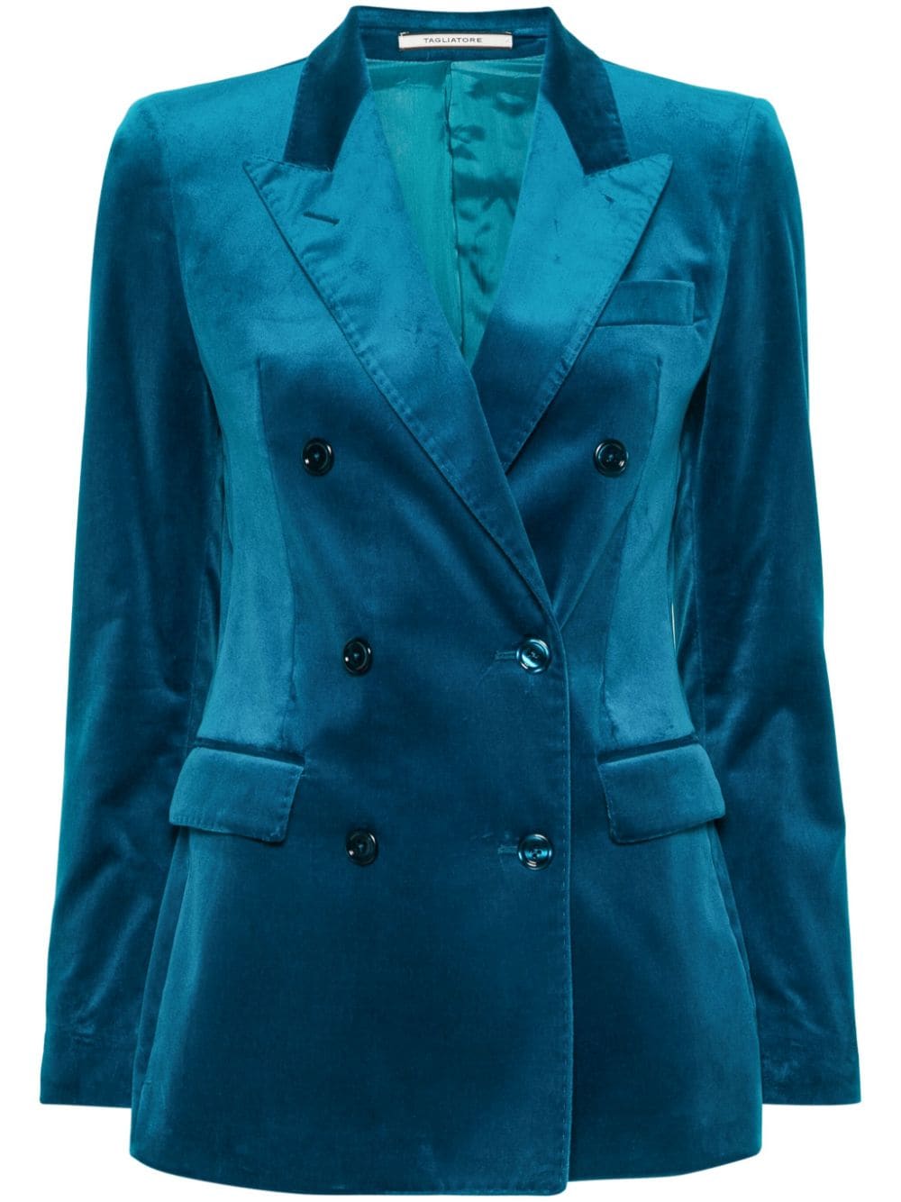 Tagliatore velvet blazer - Blue von Tagliatore