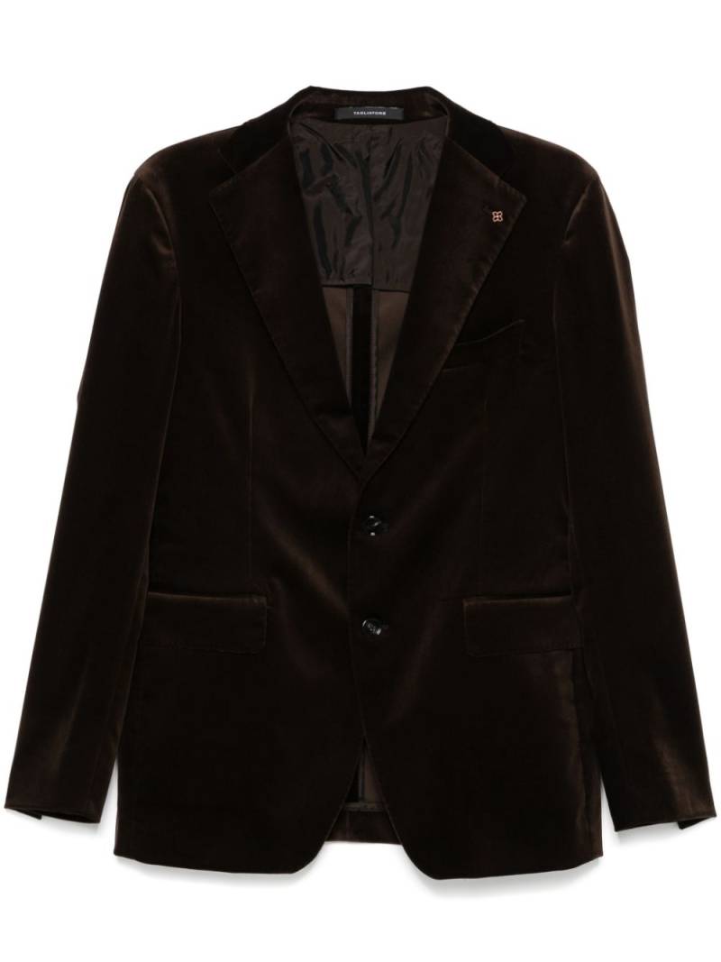 Tagliatore velvet blazer - Brown von Tagliatore