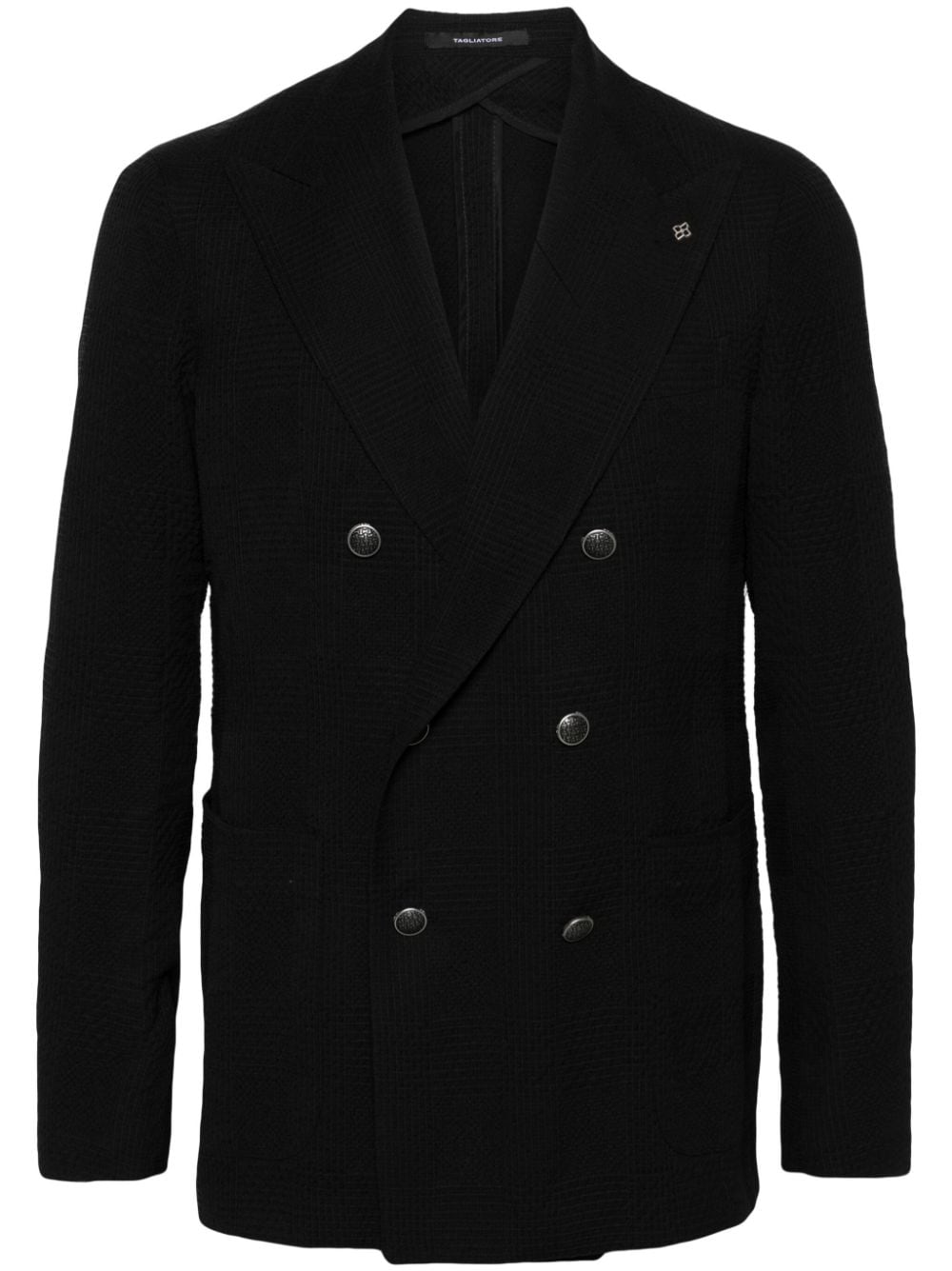 Tagliatore virgin wool-blend double-breasted blazer - Black von Tagliatore