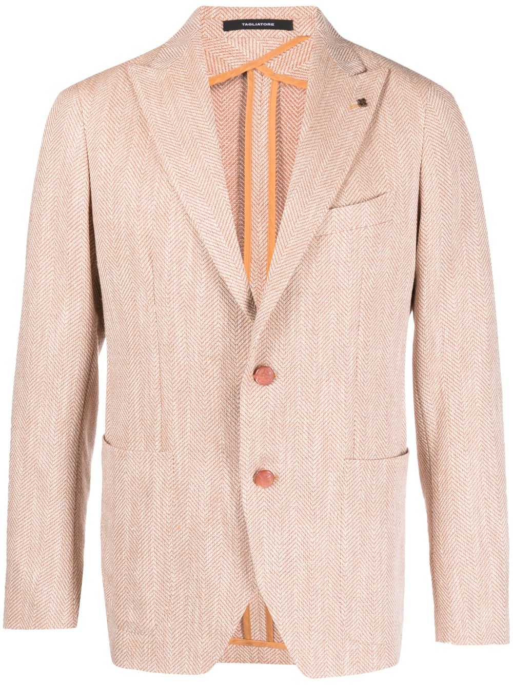 Tagliatore zigzag-pattern single-breasted blazer - Neutrals von Tagliatore