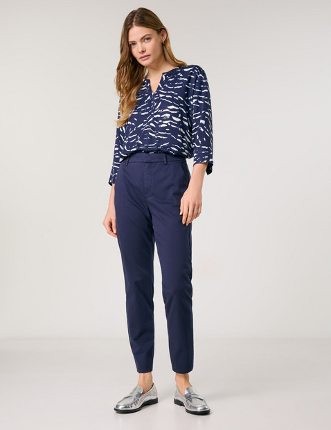 TAIFUN Damen 7/8 Chino aus Baumwoll-Stretch Baumwolle Normale Leibhöhe Blau TAIFUN Damen 7/8 Chino aus Baumwoll-Stretch Baumwolle Normale Leibhöhe Blau von Taifun