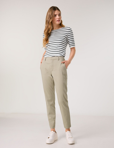 TAIFUN Damen 7/8 Chino aus Baumwoll-Stretch Baumwolle Normale Leibhöhe Braun von Taifun