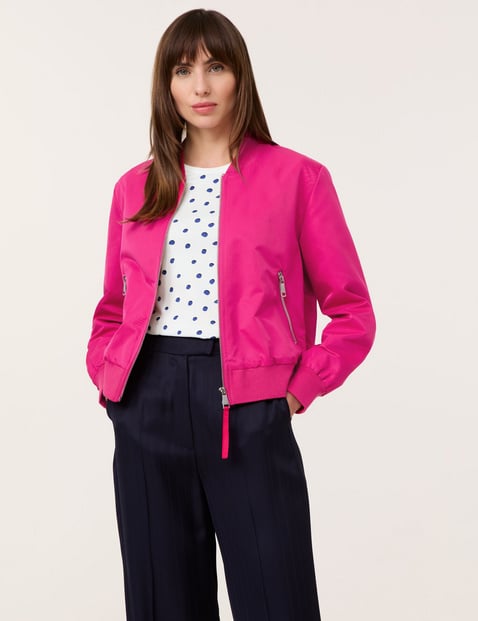 TAIFUN Damen Blouson 58cm Langarm Stehkragen, Pink von Taifun